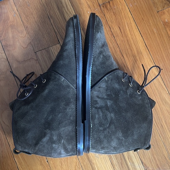 Stuart Weitzman Suede Lace Up Ankle Boots Hidden Wedge Size 7.5 - Picture 7 of 14